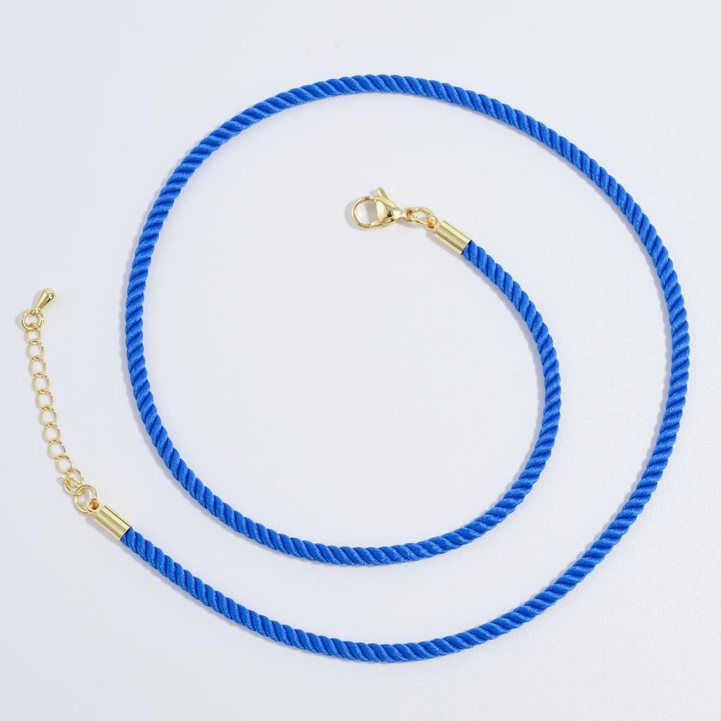 ZHUKOU Braided Cord Necklace Handmade DIY Jewellery Making Accessories Total chain length: approximately 19.69 inches