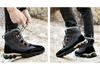 Men's Waterproof High-Top Snow Boots, Plus Velvet Lining, Non-Slip, Warm Plush, Winter Outdoor Casual Cotton Shoes