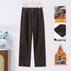 Warm Cotton Straight-Leg Trousers for Middle-Aged & Elderly Women: New Grandma Style, Ideal for Autumn & Winter