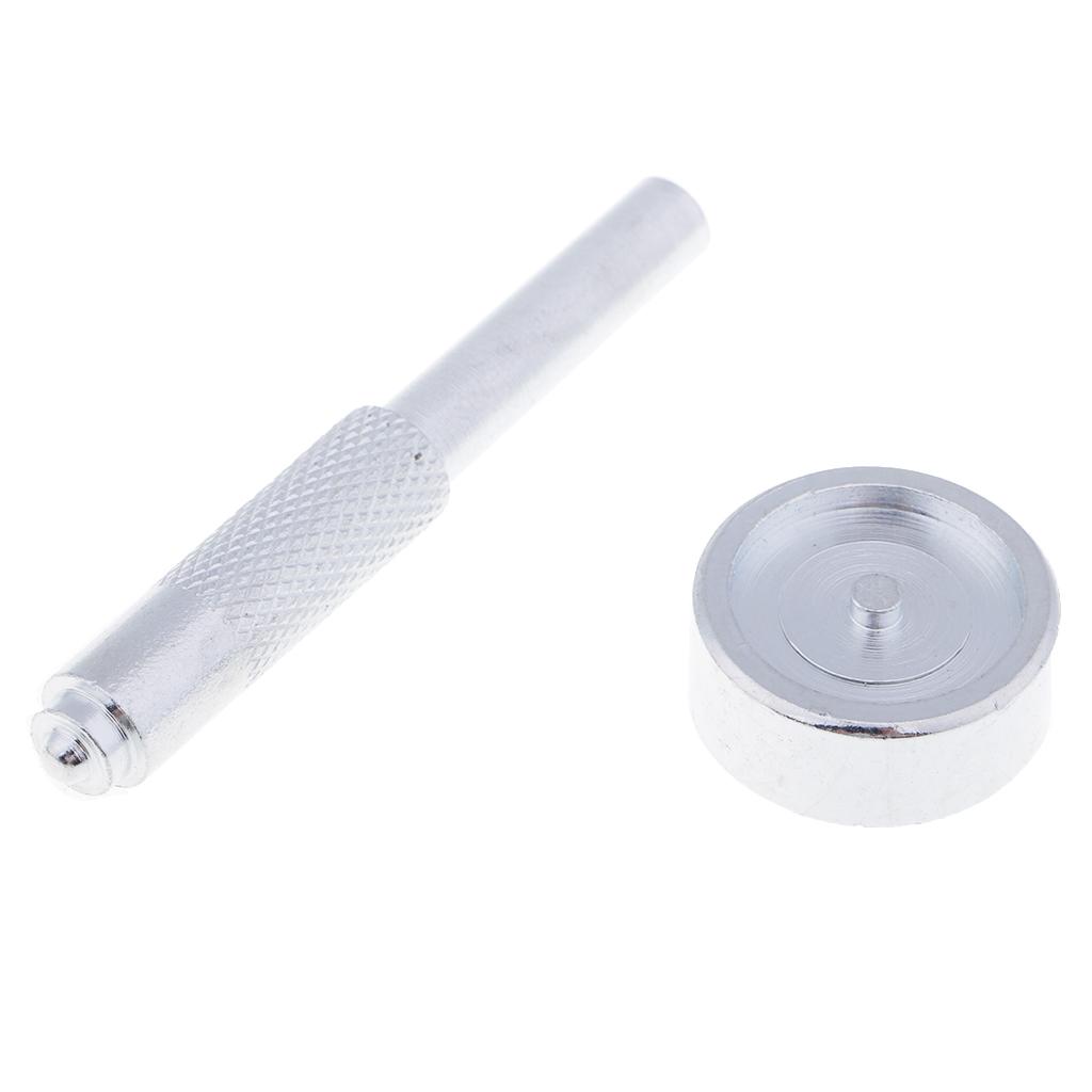 6Pcs Metal Snap Buttons Sewing Fasteners 15mm with Punch Die Tool