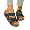 European and American Large Size 2025 New Women's Shoes, Fashionable Beach Platform Women's Slippers, Casual Slope Heel Women's Shoes Tide