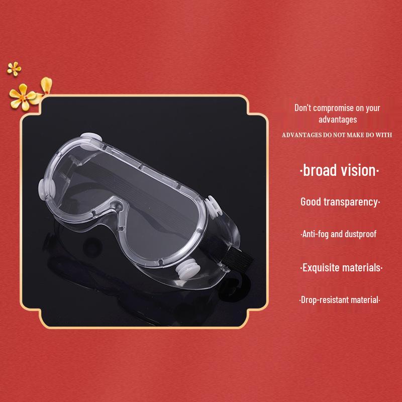 Four-Lens Anti-Fog Protective Goggles: Windproof, Sandproof, Impact-Resistant, Anti-Splash, Dustproof Industrial Safety Glasses.