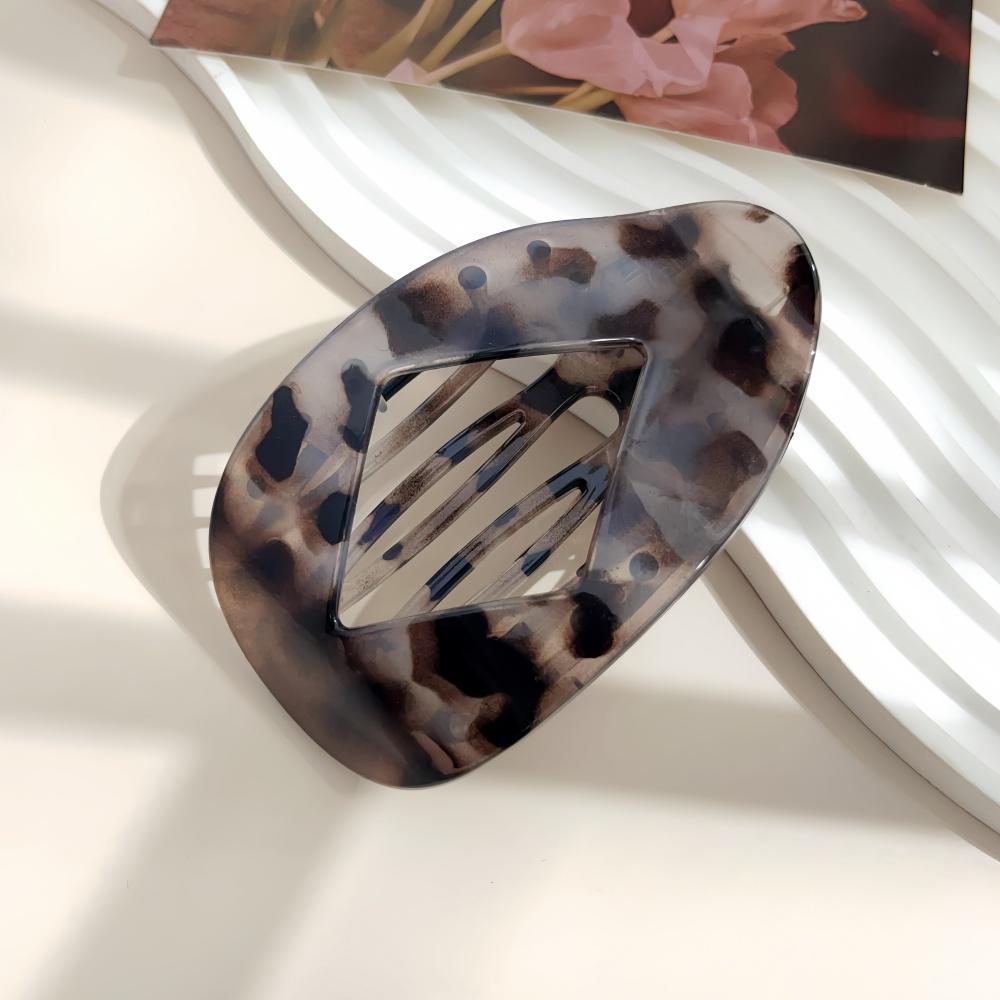 

Новые модные заколки-крабы для волос 2025 года, лежащие плашмя, для женщин, девушек, большие французские заколки-утиные клювы, шпилька, аксессуары для укладки хвостика Leopard Gray