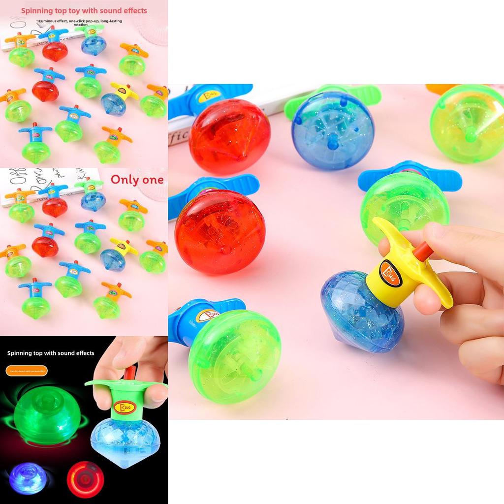 Pião de Plástico Brinquedo Para Crianças Com Lançador Colorido Características Adequado Para Crianças e Brincadeiras Escolares