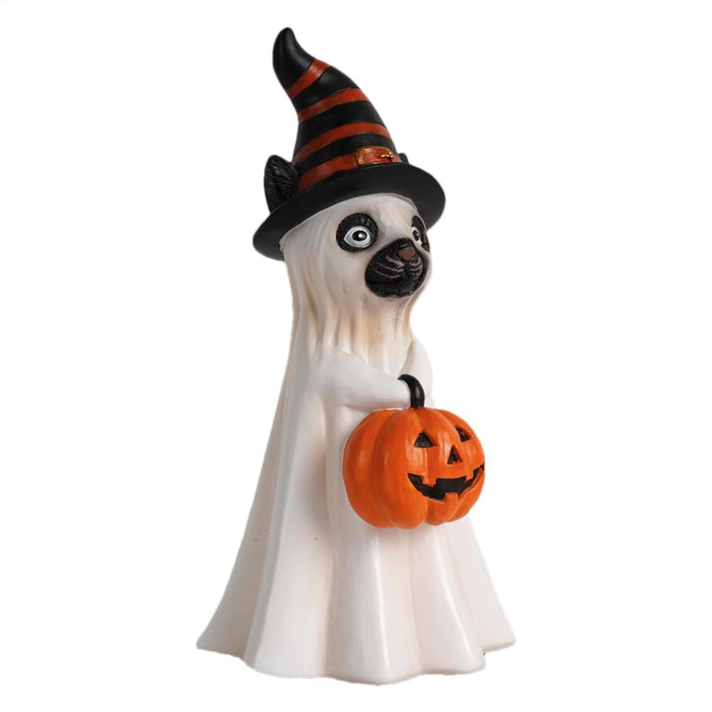 Halloween Figurines Ghost Decor Spooky Resin Statue cat dog Gnomes Decorations For Home Outdoor Yard For Indoor Porch Decor