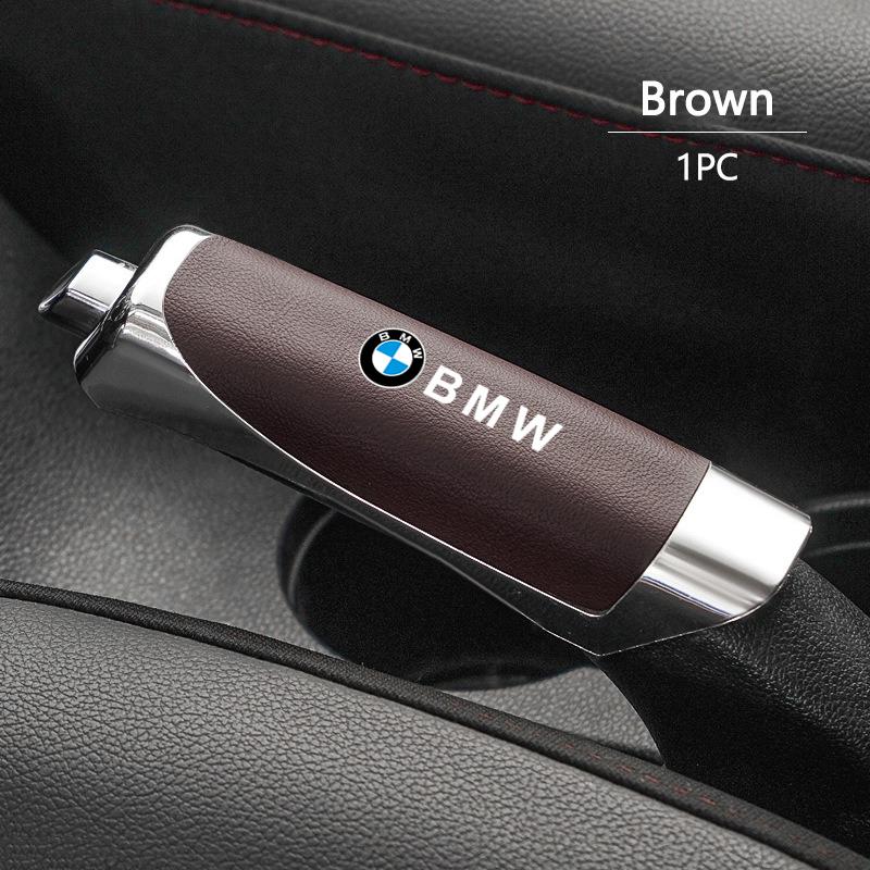 AAAOT1 ABS 12.5x3.3cm Car Anti-Slip Handbrake Grip Protector Cover For BMW M Emblem E46 E36 E34 F10 E90 F30 E60 F30 E53 E30 E92 E87