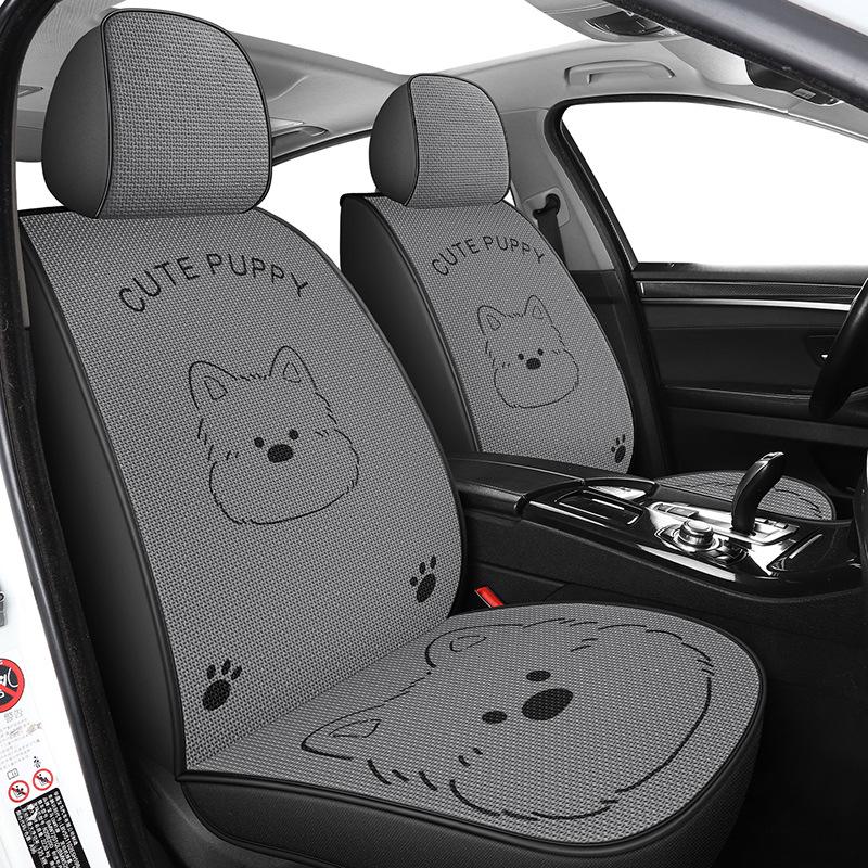 Cartoon West Highland Car Seat Cushion for BYD Seal 06 Yuan PLUS/Pro - Universal and Breathable, All-Season.