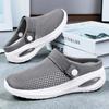 Women's Shoes Comfortable Soft Soled Flats Breathable Mesh Hollow Fly Weave Half Drag Non Slip Lightweight Casual Shoes