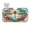 1Pcs Tropical Beach Pattern Windshield Sunshade UV Rays Heat Blocker Keeps Vehicle Cool Unique Design Fit Sedans SUVs Trucks RVs
