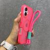 Custodia con Cinturino da Polso a Doppia Colore Magsafe per iPhone 16 15 14 13 Pro Max Plus 12 11 Cover Corazzata Rigida Magnetica con Laccetto