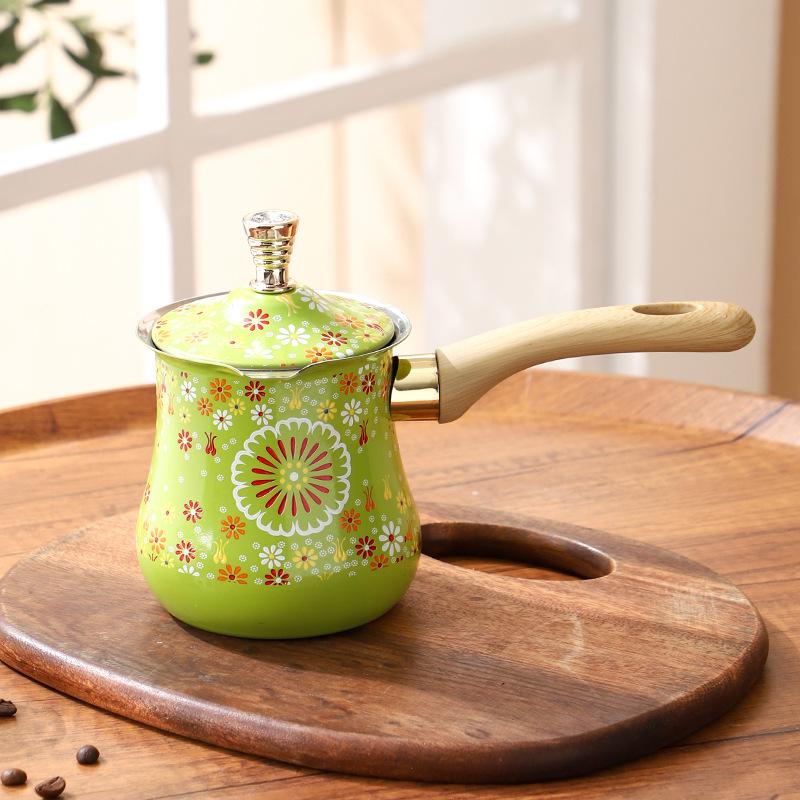 Stainless steel Turkish coffee pot and milk cup, 1pcs coffee pot for brewing tea, chocolate, butter and milk