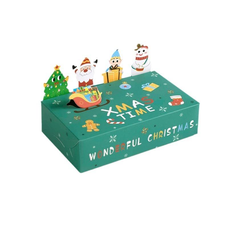 10pc Christmas Cute Animal 3D Party Gift Boxes - Convenient Practical Holiday Candy Folding Gift Wrapping Paper for Home Decor