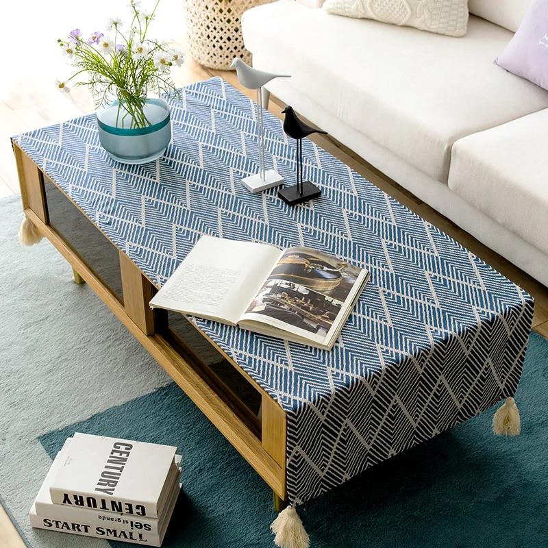 Coffee Table Tablecloth Cloth Art Cotton Linen Thick Japanese Desk Living Room Table Cloth TV Cabinet Cover Towel