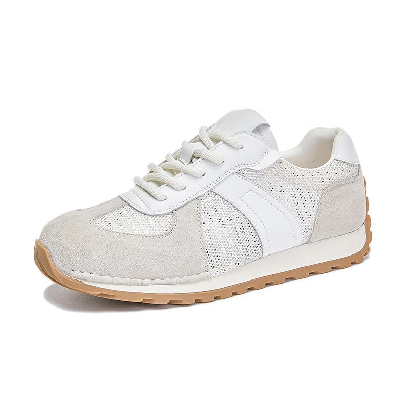 Leather Forrest Gump Shoes Women's 2025 Spring and Summer New Flat-bottomed Sports Moral Training Shoes Casual Breathable Little White Shoes Versatile