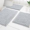 Chenier Solid Color Long Hair Bedside Mat Bedroom Carpet Bathroom Absorbent Floor Mat Bathroom Non-Slip Foot Mat Toilet Door Mat