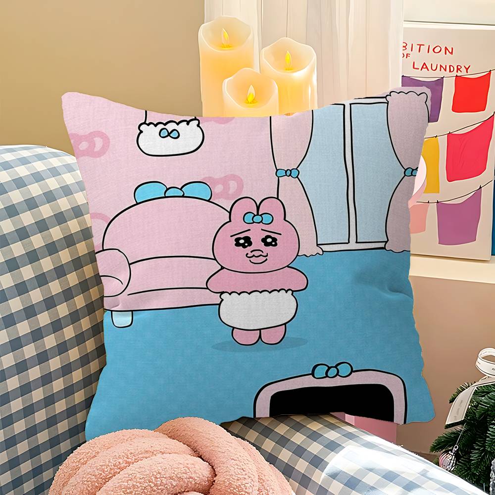 Cute O-Opanchu U-Usagi Personalized Pillow Dust Cover Bedroom Kids Party Decoration Pillowcase Birthday Children Gift