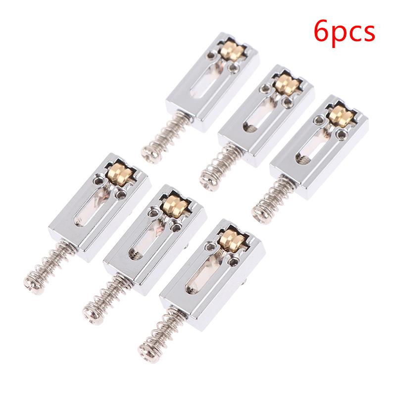 1/6Pcs Zinc Alloy Electric Guitar Roller Bridge Tremolo Saddles For Electric Guitar Replacement Bridge Saddle Set