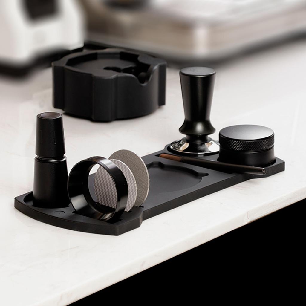 Coffee Tamping Station Silicone Storage Mat Distributor Tamper Stand for 51mm 53mm 58mm Handle