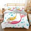 Set Biancheria da Letto Culla Copripiumino per Bambino Bambini Blu Cartone Animato Sirena Edredones Niños Ragazze Principessa Poliestere Copripiumino