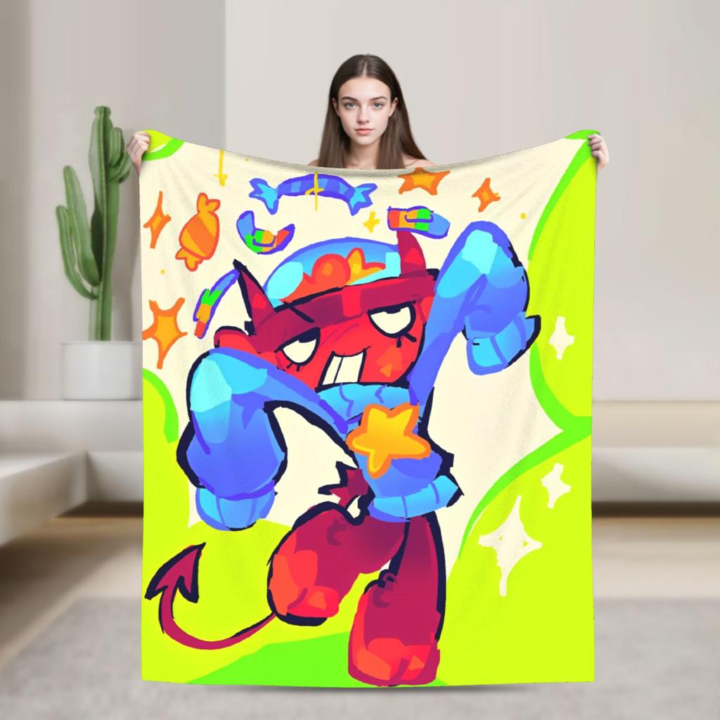 Sprunkis Plush Blanket Cartoon Game  Awesome Throw Blankets for  Sofa Bedding Lounge 150*125cm Plush Thin Quilt