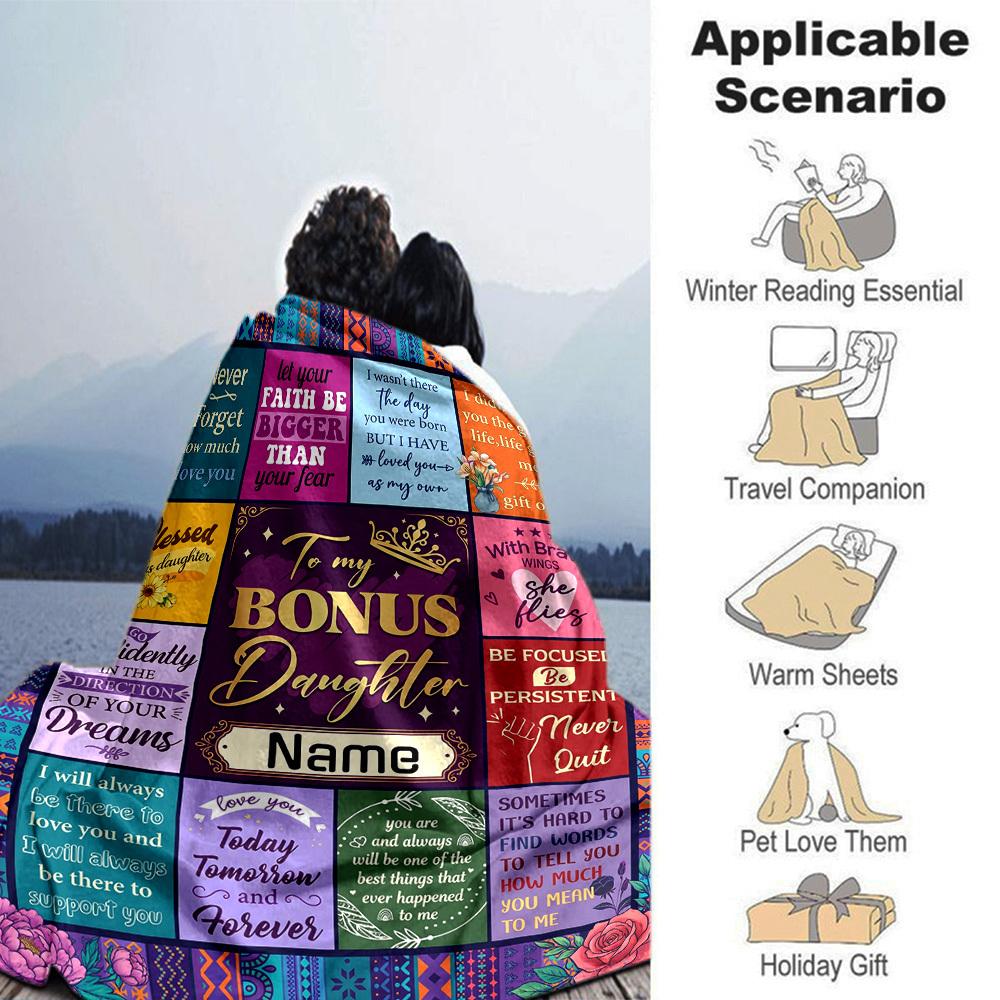 Faith Love And Daughter'S Strength Customize Your Name Blanket Soft Warm Cozy Versatile For Sofa Couch Office Bed Picnics Ideal For All Seasons