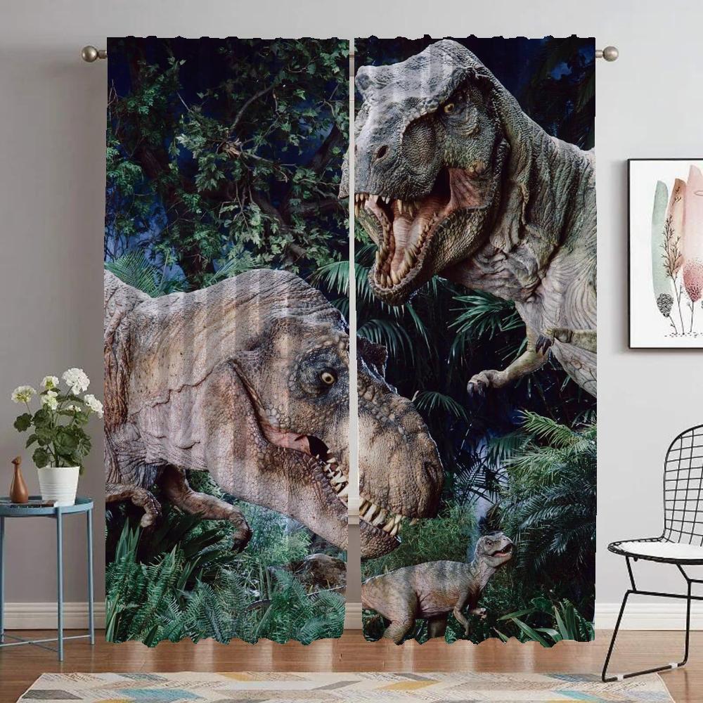 

Jurassic Park Blackout Curtain for Room 2 Panel Modern Living Room Curtains 2 Pieces Shades Partition Tulle for Bedroom Kitchen W50xH70cmx2pcs-CL