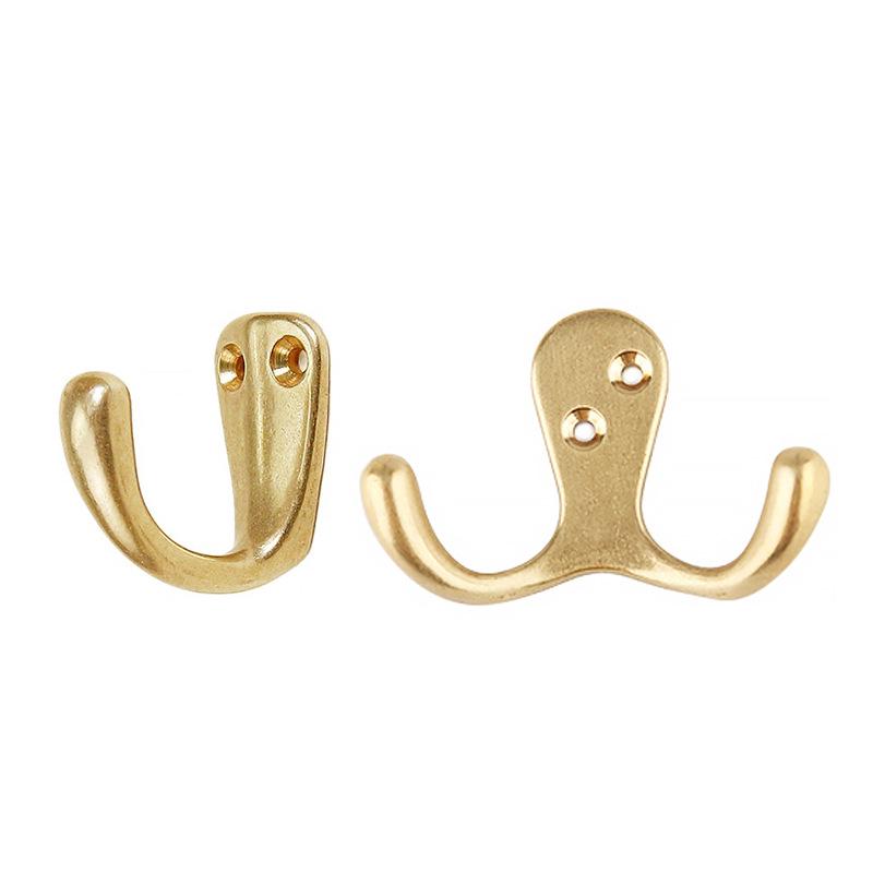 European Style Gold Wall-Mounted All-Copper Clothes & Hat Hook for Entryway, Bathroom, and Kitchen