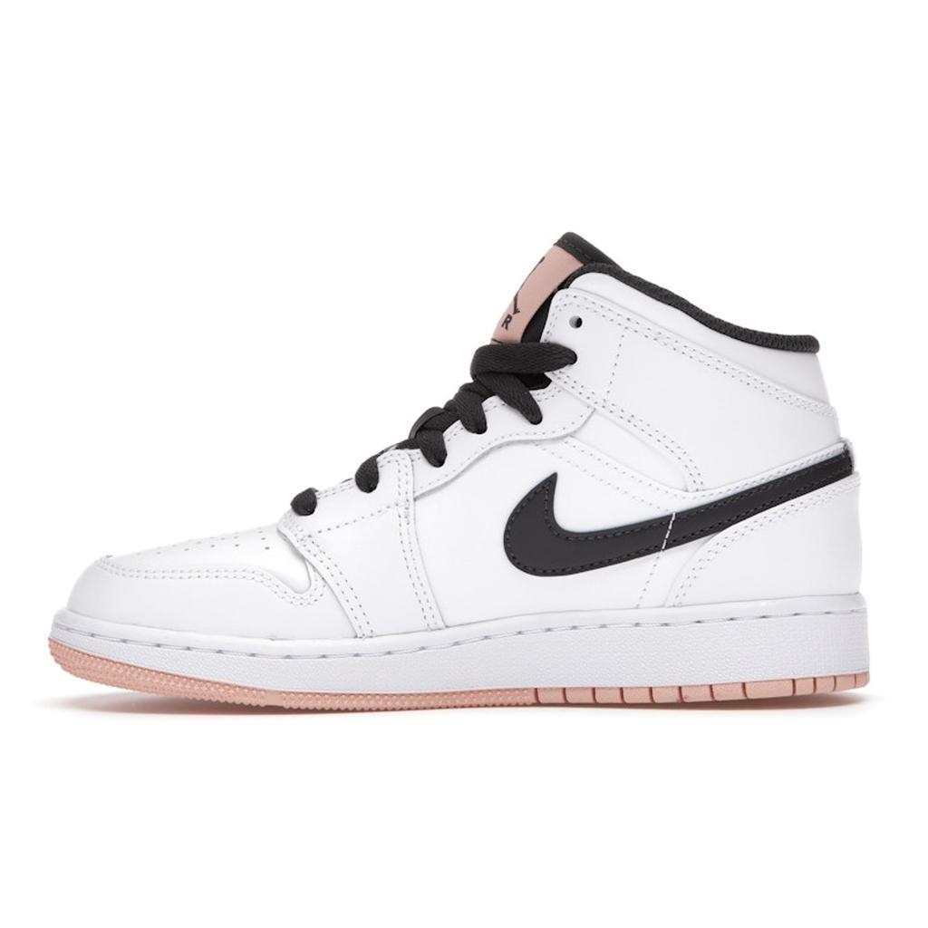 Air Jordan 1 Mid GS White Arctic Orange Kids Sneakers Anthracite 554725-180