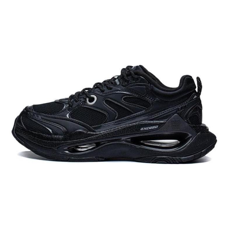 Li Ning Exceed Infinity Abrasion Resistant Breathable Low Top Casual Shoes Men's Black AZGT003-4