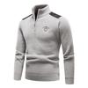 Cozy Up Maglione a maniche lunghe da uomo Nuovo pullover con mezza cerniera Colletto rialzato Morbido