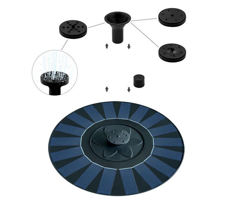 Zonnepaneel Drijvende Fontein met Watertekort Bescherming - Verkrijgbaar in 13CM, 16CM en 18CM Maten