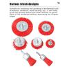 For Drill Rotary Tool Remove Rust/Corrosion/Paint Nylon Abrasive Brush Grit 80/120/180/240 Flat Abrasive Wheel Brush 1/4" Shank