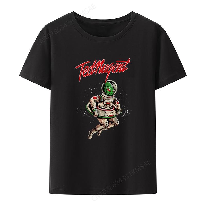 Ted Nugent Blues Printed T-shirt Funny Tee Comics Gift Trend Pair Koszulki Character Clothing L