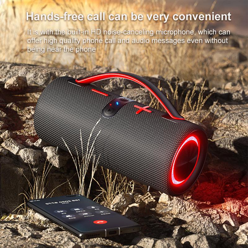 Rockmia EBS-618 30w Portable Powerful Bass Speaker Bluetooth 5.3 Outdoor Waterproof IPX5 3600mah With Handle Aux TF Card USB Player