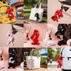 Lucky Black Horse Plush Keychain Animal Bag Charm Pendant Plush Arrogance Pony Keychain Kawaii Animal Plush Keychain Funny Toy