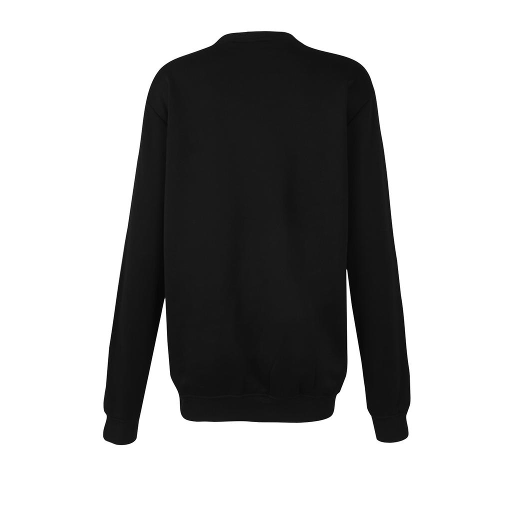 Solid Round Neck Long Sleeved Printed Sweater For Couples