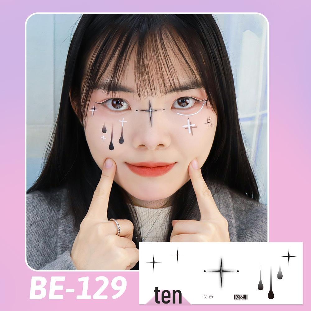 Rikaron BE Face Stickers - Christmas Beauty, Party Makeup, New Year Tattoos 158 x 60 mm