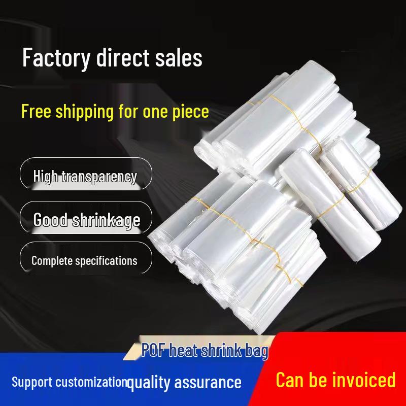 

Clear Heat Shrink Bags for Packaging: Transparent POF Film for Sealing Bottles and Boxes 14*30
