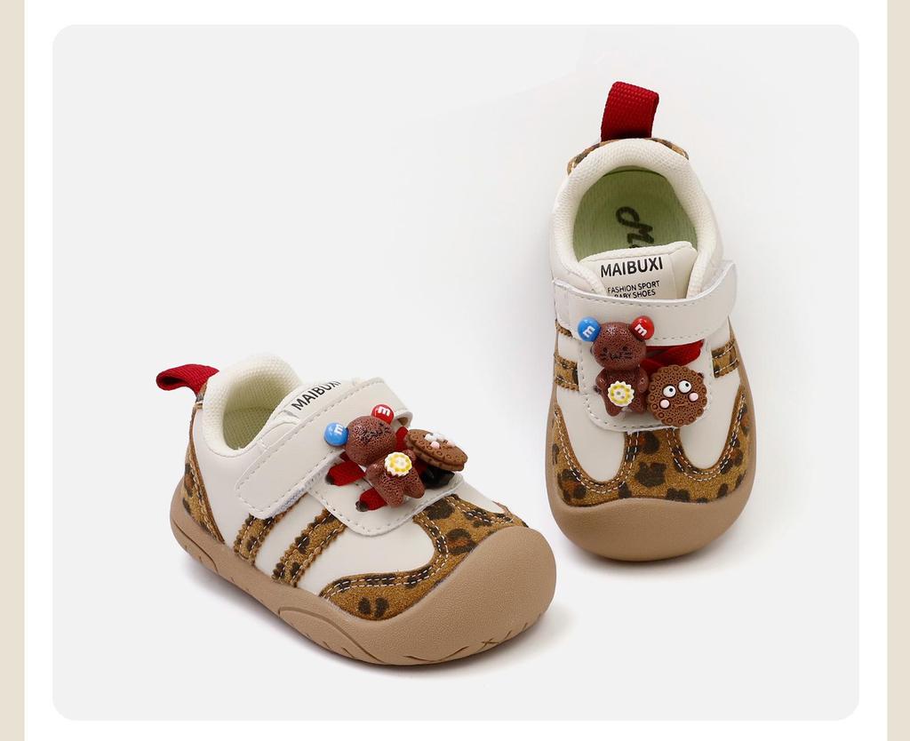 Leopard Print Soft-Soled Non-Slip Baby Walking Shoes for Boys