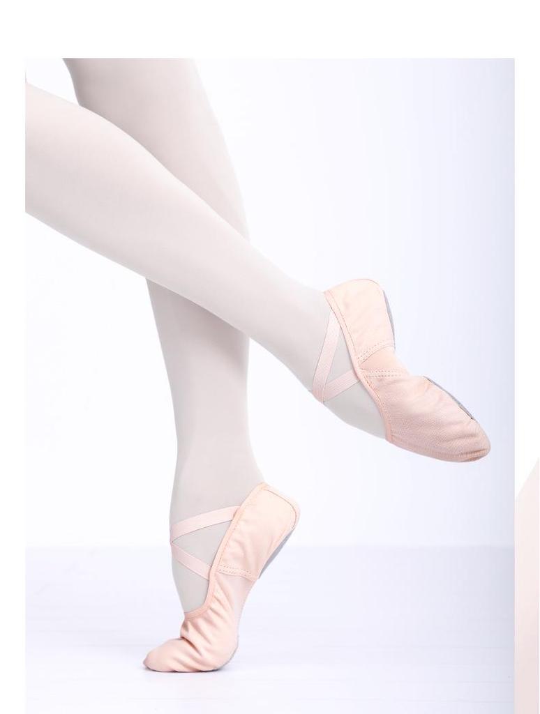 Girls' Soft Sole Stretchy Ballet Practice Shoes In Flesh Color