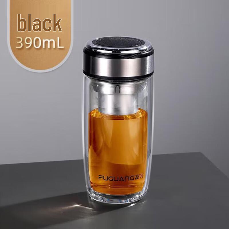 FUGUANG Mingyu Double-Wall Glass Mug with Handle