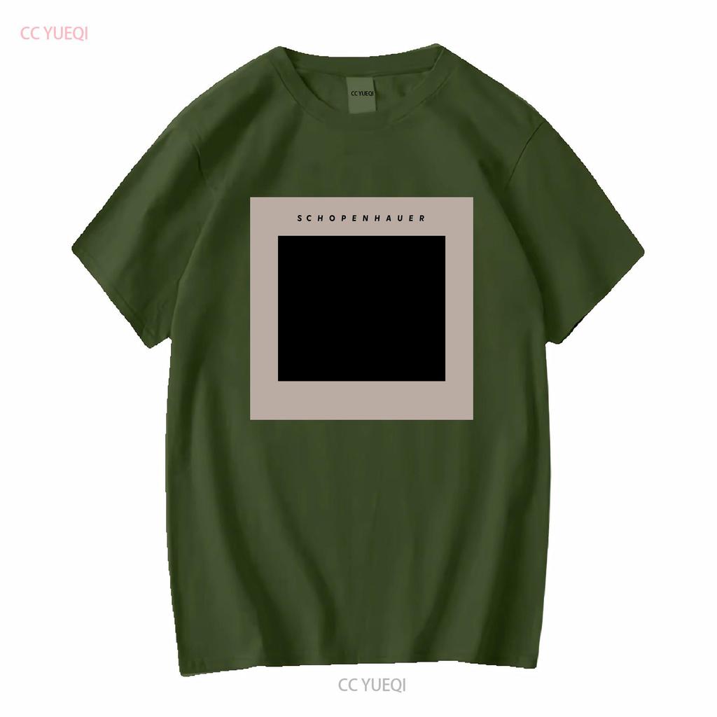 Camiseta de Algodão com Design Minimalista Schopenhauer para Filósofos dedicados e amantes da Filosofia preto vazio vintage Lavado