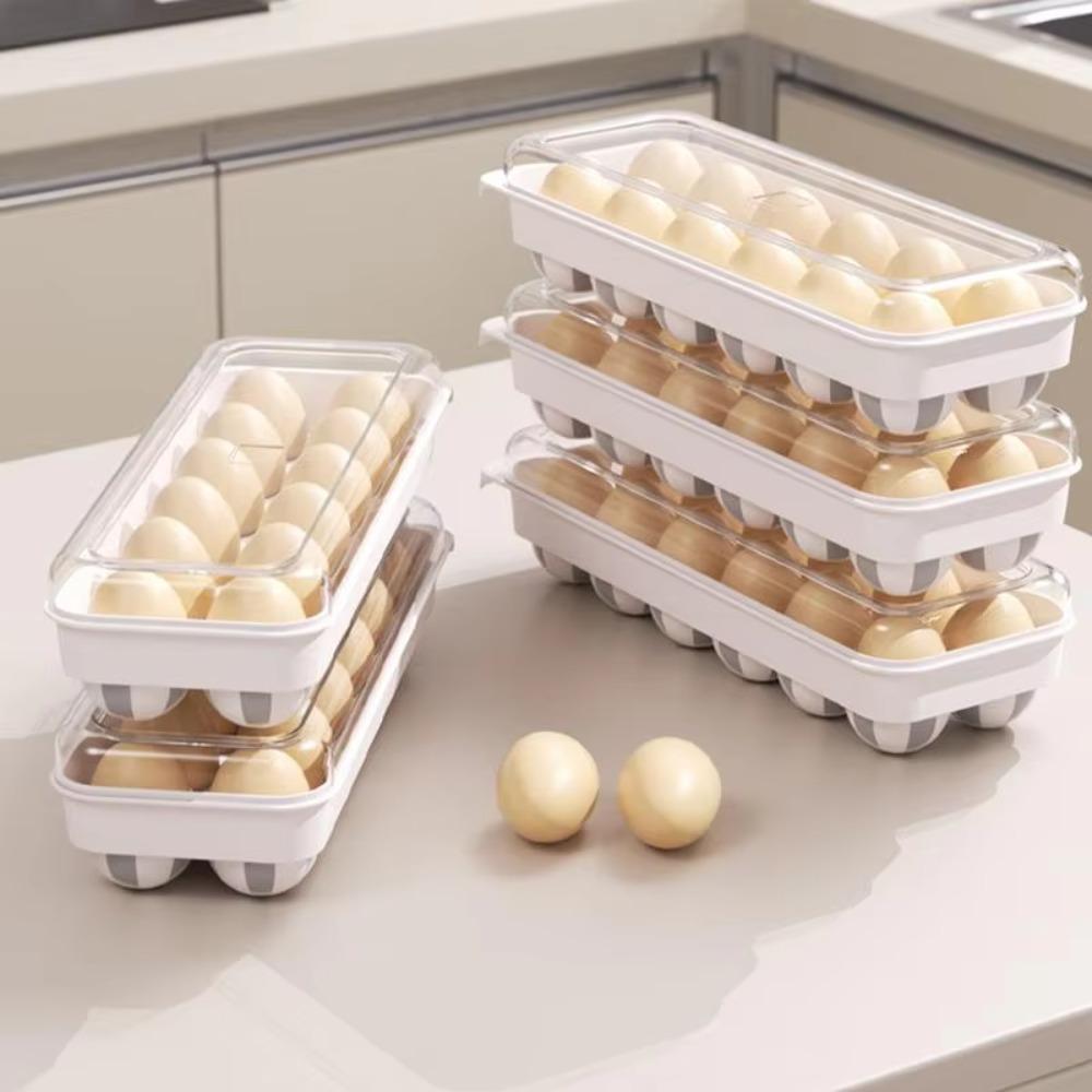 Stackable Egg Storage Holder Space-Saving Fridge Egg Organizer Refrigerator Egg Tray  Home