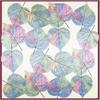 90*90cm Square Silk Scarf Women Big Size Leaves  Printed High Quality Shawl Hijab Ladies Scarves Wraps