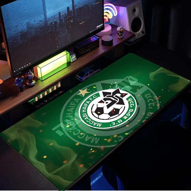 Maccabi Haifa Football Crest mouse pad, rubber base, esports desk mat, mouse pad for gamers and office use, gaming desk , easy to clean mat