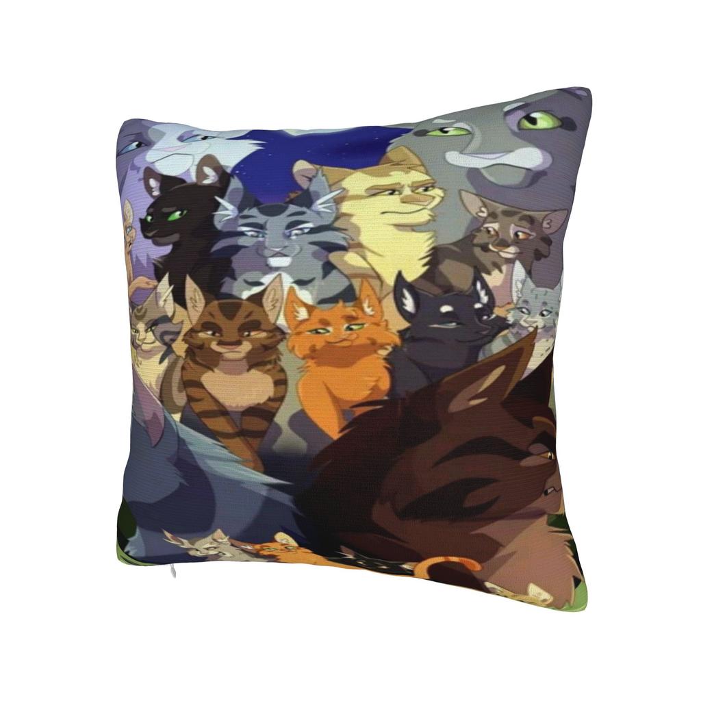 Pillow Case W-Warrior Cats Comfy Pillow Cover For Living Room Bed Chair Retro Trendy Pillowcases