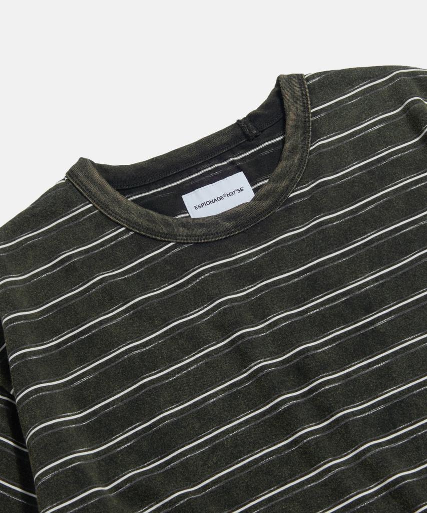 ESPIONAGE (Standard Fit) Vintage Washed Border Tee Black