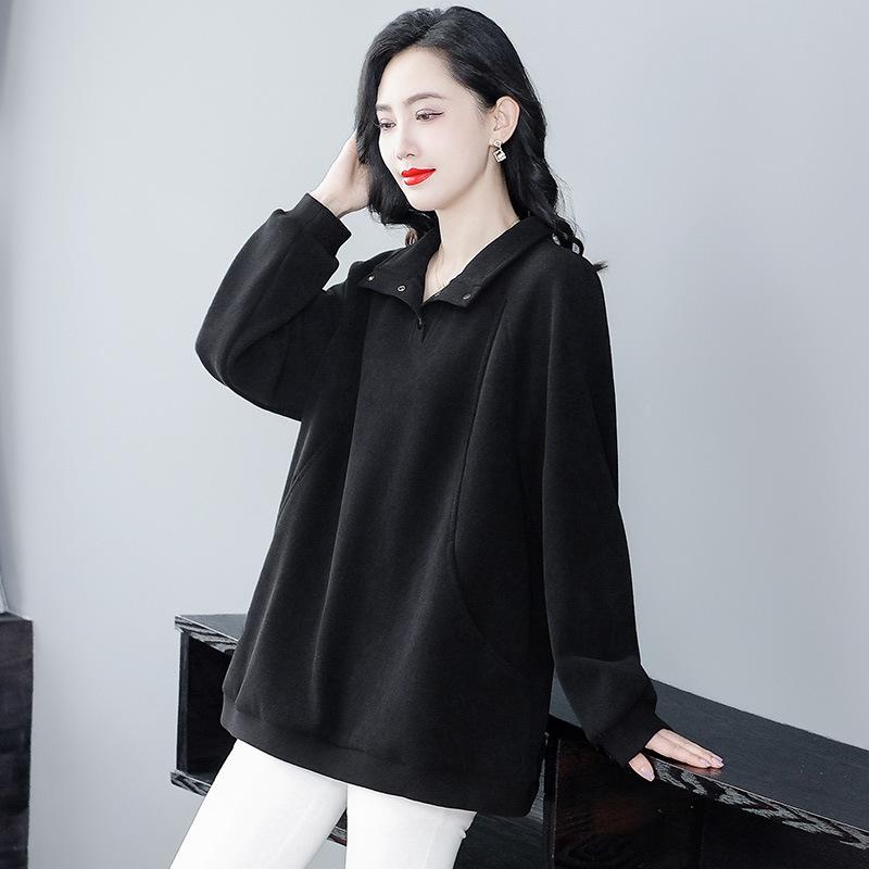 

Большого размера флисовая толстовка с длинным рукавом для женщин среднего возраста – Теплая, стильная и стройнящая 2XL (100-160 lbs)