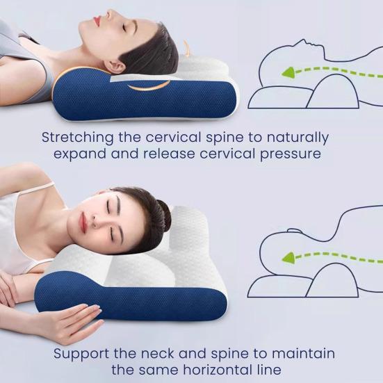 Oreiller cervical en mousse à mémoire de forme Yousheng pour soulager les tensions cervicales, oreiller orthopédique réglable, oreiller cervical doux et respirant pour tous les âges