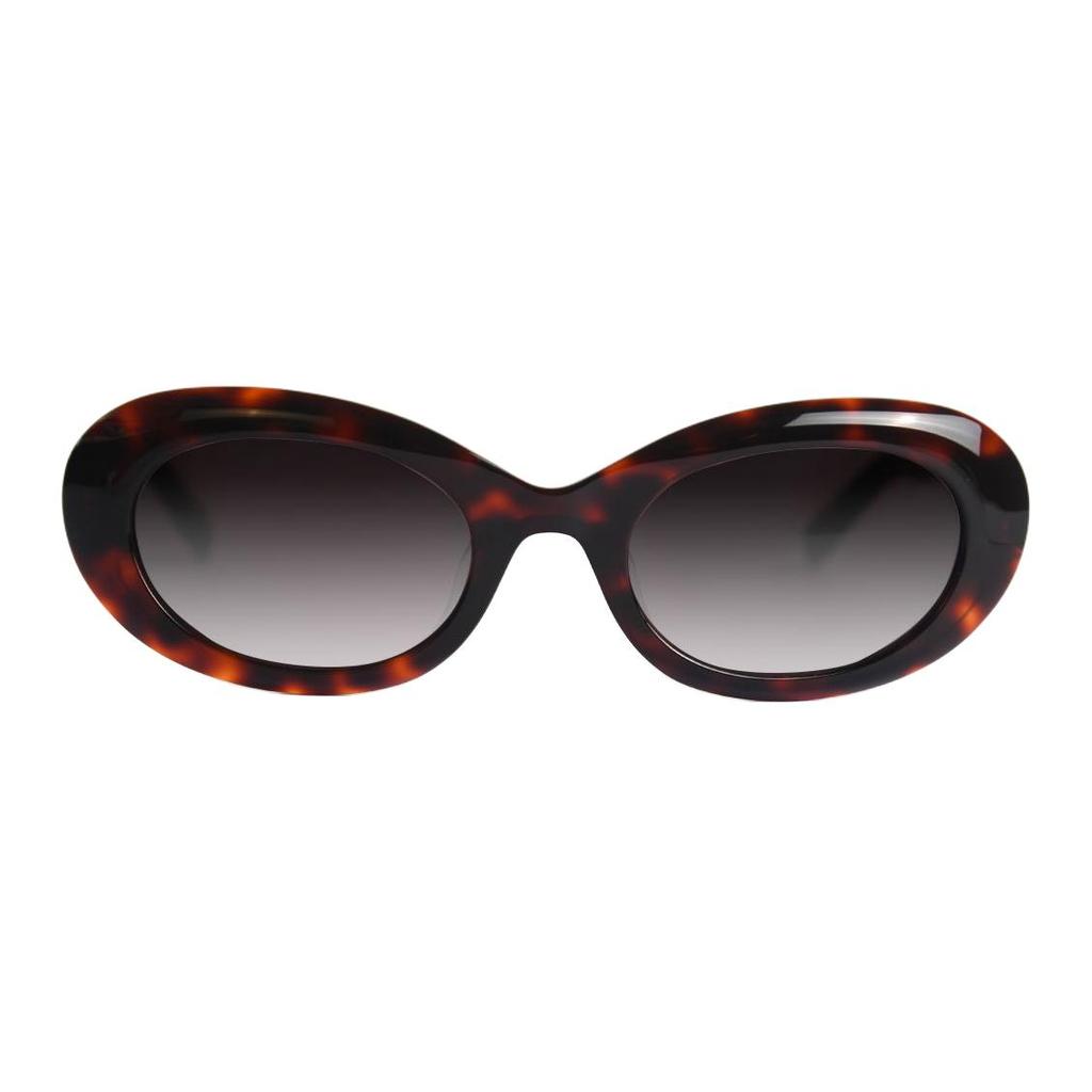 MCM Mirror Leg Side Engraved Logo Irregular Shape Sunglasses Unisex sunglasses Black White Tortoise MCM0037-D